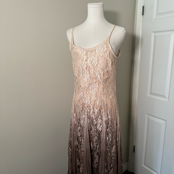 Vintage Fairycore  lace ombré maxi dress M - Picture 3 of 7